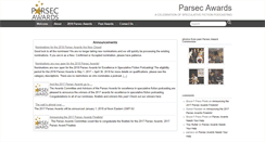 Desktop Screenshot of parsecawards.com
