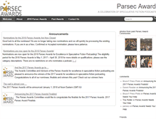Tablet Screenshot of parsecawards.com
